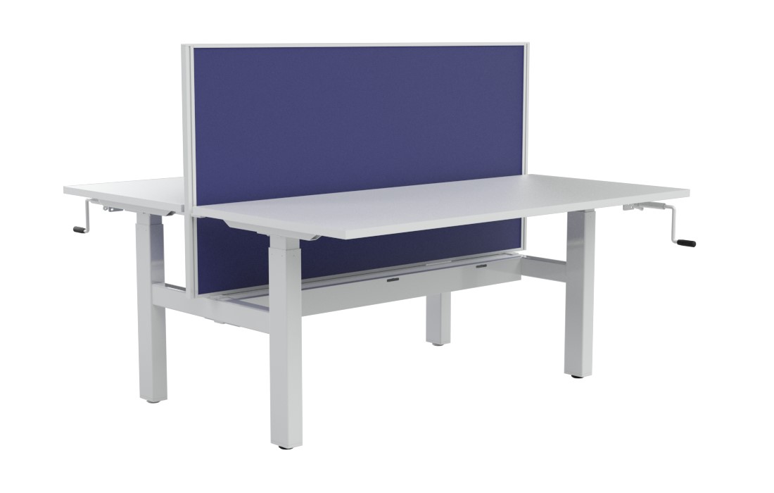 Agile Winder Height Adj Desk Double Sided with Studio 50 Screen